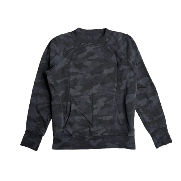 lululemon Camo Scuba Crewneck Sweatshirt Size 12 - Picture 1 of 8
